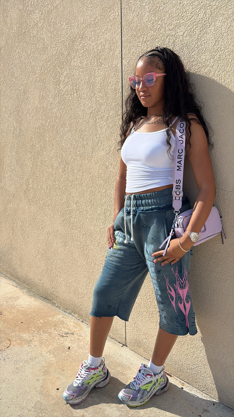 Blue "Mercy" Shorts