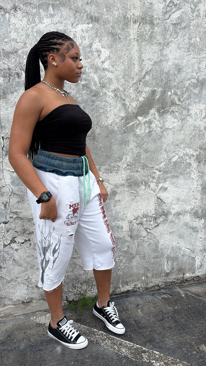 White "Mercy" Shorts