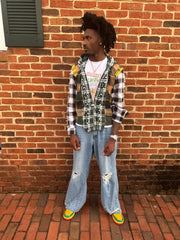 Green Rock & Roll Fusion Flannel