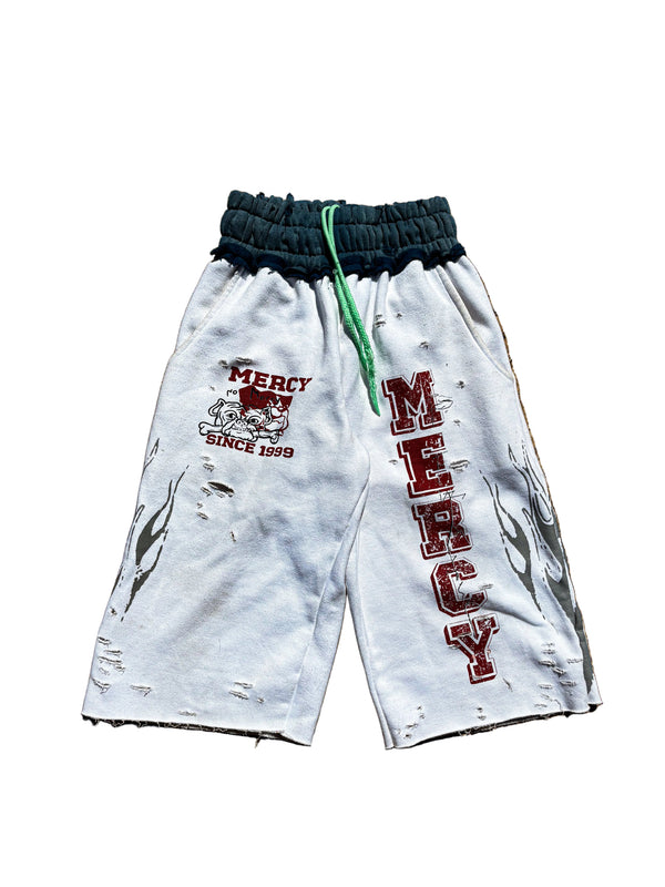 White Mercy Shorts