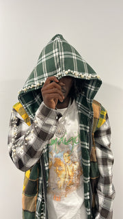 Green Rock & Roll Fusion Flannel